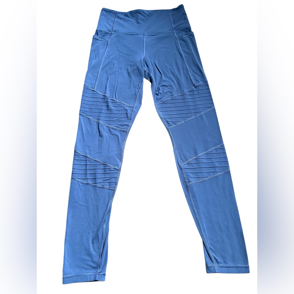 Athleta Inclination Moto Tight Iron Blue Size Medium